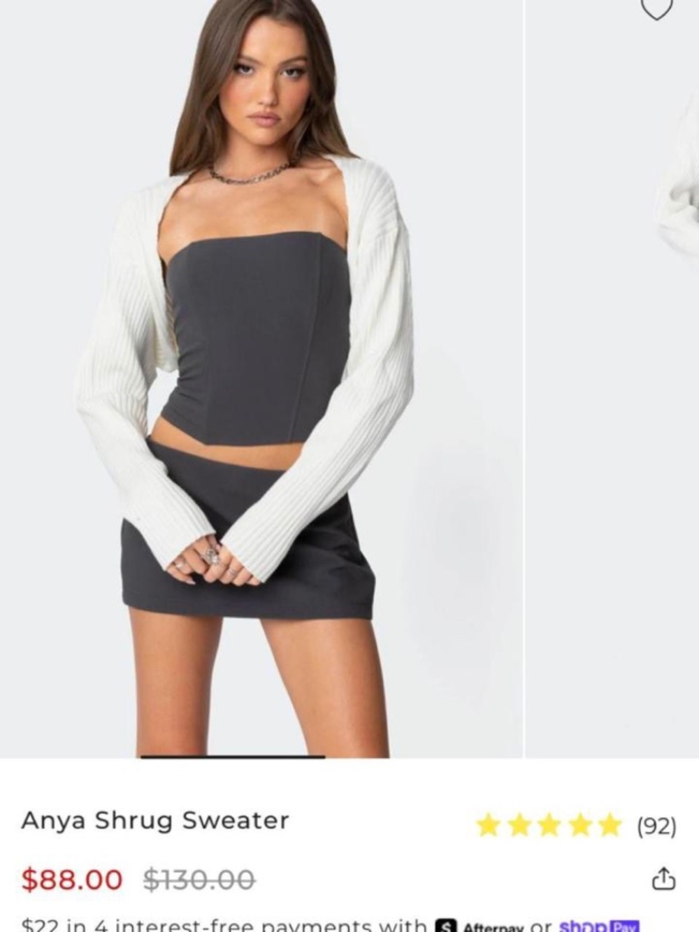 EDIKTED ANYA SHRUG SWEATER/BOLERO
